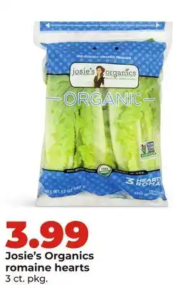 Hy-Vee Josie's Organics romaine hearts offer