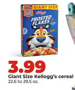 Hy-Vee Giant Size Kellogg's cereal offer