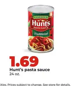 Hy-Vee Hunt's pasta sauce offer