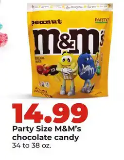 Hy-Vee Party Size M & M' s chocolate candy offer