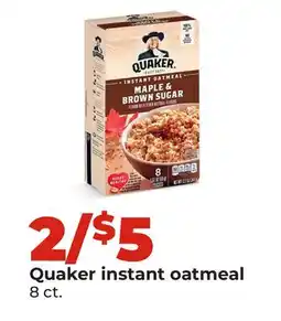 Hy-Vee Quaker instant oatmeal offer