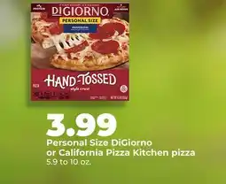 Hy-Vee Personal Size DiGiorno or California Pizza Kitchen pizza offer
