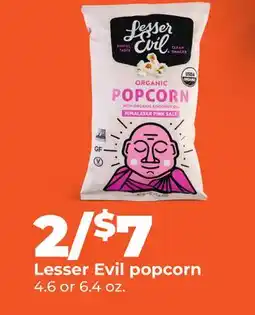 Hy-Vee Lesser Evil popcorn offer