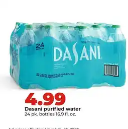 Hy-Vee Dasani purified water offer