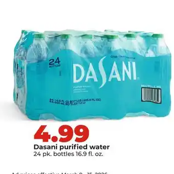 Hy-Vee Dasani purified water offer