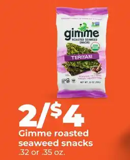 Hy-Vee Gimme roasted seaweed snacks offer