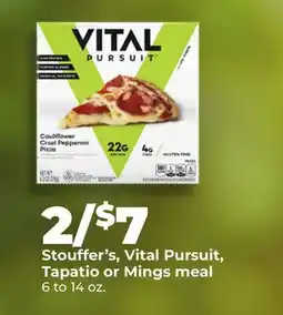 Hy-Vee Stouffer's, Vital Pursuit, Tapatio or Mings meal offer