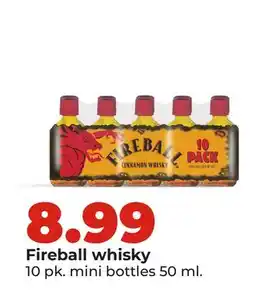 Hy-Vee Fireball whisky offer