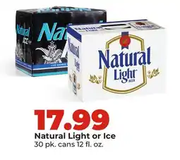 Hy-Vee Natural Light or Ice offer
