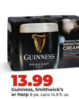 Hy-Vee Guinness, Smithwick's or Harp offer