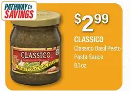 Commissary CLASSICO Classico Basil Pesto Pasta Sauce offer