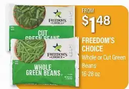Commissary FREEDOM'S CHOICE Whole or Cut Green Beans offer
