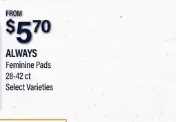 Commissary ALWAYS Feminine Pads offer
