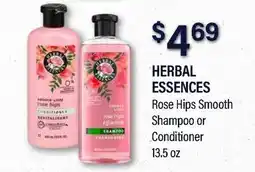 Commissary HERBAL ESSENCES Rose Hips Smooth Shampoo or Conditioner offer