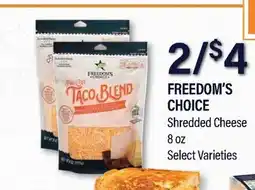 Commissary FREEDOM'S CHOICE Shredded Cheese offer
