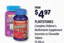 Commissary FLINTSTONES Complete Children's Multivitamin Supplement Gummies or Chewable Tablets offer