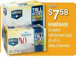 Commissary HOMEBASE 13 Gallon Tall Kitchen Bags offer