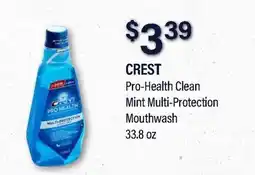 Commissary CREST Pro-Health Clean Mint Multi-Protection Mouthwash offer