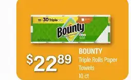 Commissary BOUNTY Triple Rolls Paper Towels offer