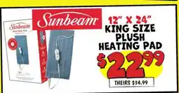 Ollie's Sunbeam 12 x 24 KING SIZE PLUSH-HEATING PAD offer
