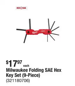 The Home Depot Milwaukee Folding SAE Hex Key Set (9-Piece) offer