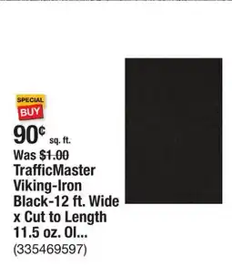 The Home Depot TrafficMaster Viking-Iron Black-12 ft. Wide x Cut to Length 11.5 oz. Olefin Loop Carpet offer
