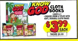 Ollie's IKNOW GOD CLOTH BOOKS offer
