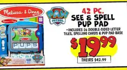 Ollie's 42 PC. SEE & SPELL PATROL PUP PAD offer