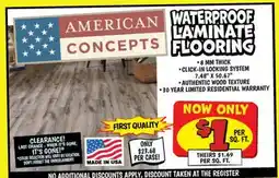 Ollie's WATERPROOF LAMINATE FLOORING offer
