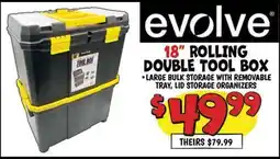 Ollie's evolve 18 ROLLING DOUBLE TOOL BOX offer
