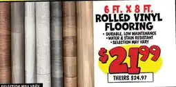 Ollie's 6 FT. X 8 FT. ROLLED VINYL FLOORING offer