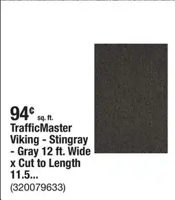 The Home Depot TrafficMaster Viking - Stingray - Gray 12 ft. Wide x Cut to Length 11.5 oz. Olefin Loop Carpet offer