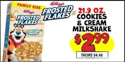 Ollie's Kellogg's 21.9 OZ. COOKIES & CREAM MILKSHAKE offer