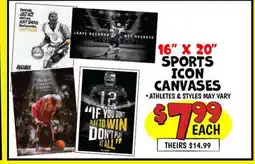Ollie's 16 X 20 SPORTS ICON CANVASES offer