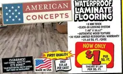 Ollie's AMERICAN CONCEPTS WATERPROOF LAMINATE FLOORING offer