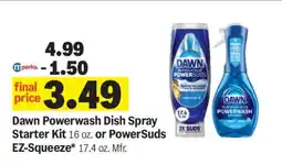 Meijer Dawn Powerwash Dish Spray Starter Kit offer