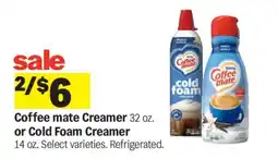Meijer Coffee Mate Creamer or Cold Foam Creamer offer