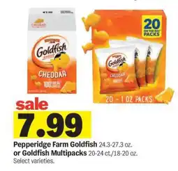 Meijer Pepperidge Farm Goldfish or Goldfish Multipacks offer