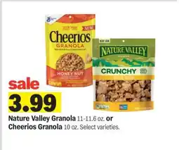Meijer Nature Valley Granola or Cheerios Granola offer