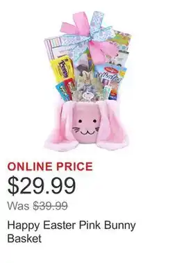 Costco Happy Easter Pink Bunny Basket offer