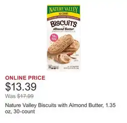 Costco Nature Valley Biscuits with Almond Butter, 1.35 oz, 30-count offer