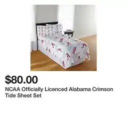Belk NCAA Officially Licenced Alabama Crimson Tide Sheet Set offer