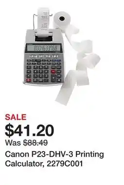Office Depot Canon P23-DHV-3 Printing Calculator, 2279C001 offer