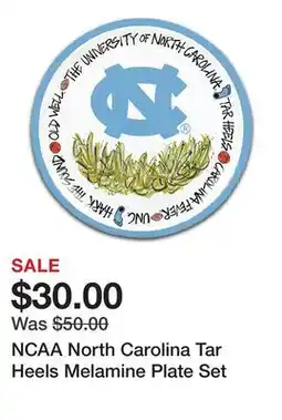 Belk NCAA North Carolina Tar Heels Melamine Plate Set offer