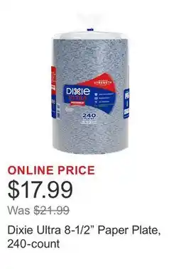 Costco Dixie Ultra 8-1/2 Paper Plate, 240-count offer