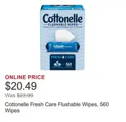 Costco Cottonelle Fresh Care Flushable Wipes, 560 Wipes offer