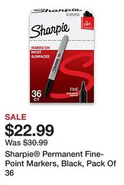Office Depot Sharpie Permanent Fine-Point Markers, Black, Pack Of 36 offer