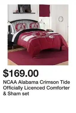 Belk NCAA Alabama Crimson Tide Officially Licenced Comforter & Sham set offer