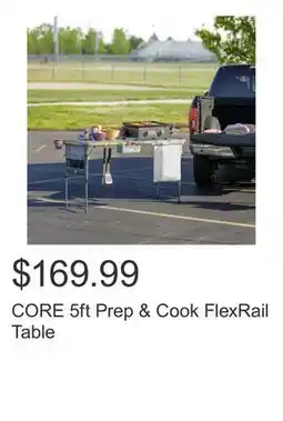 Costco CORE 5ft Prep & Cook FlexRail Table offer