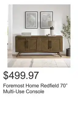 Costco Foremost Home Redfield 70 Multi-Use Console offer